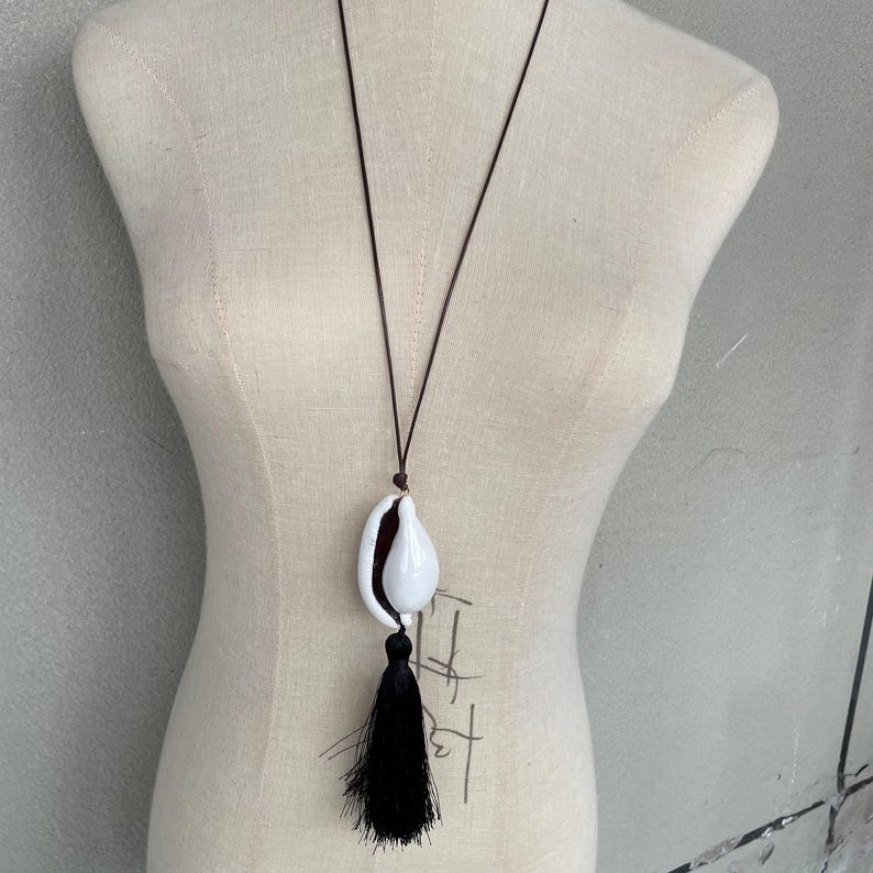 Cowrie Shell Beaded Keychain – Boho Bag Charm with Stone Accents image 7