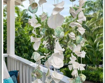 Handmade Seashell Wind Chime – Coastal Shell Hanging Decor