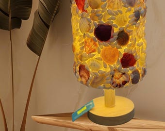 Handmade Natural Seashell Table Lamp | Coastal Home Decor | Ocean Inspired Lighting | Eco-Friendly Night Light