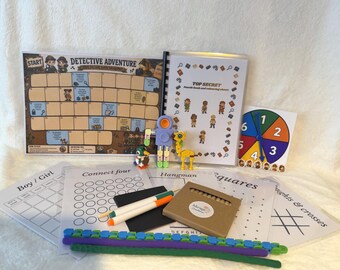 Detective Activity Pack for Kids Ages 7-9 | Educational Games, Puzzles, Screen Free Travel & Rainy Day Fun