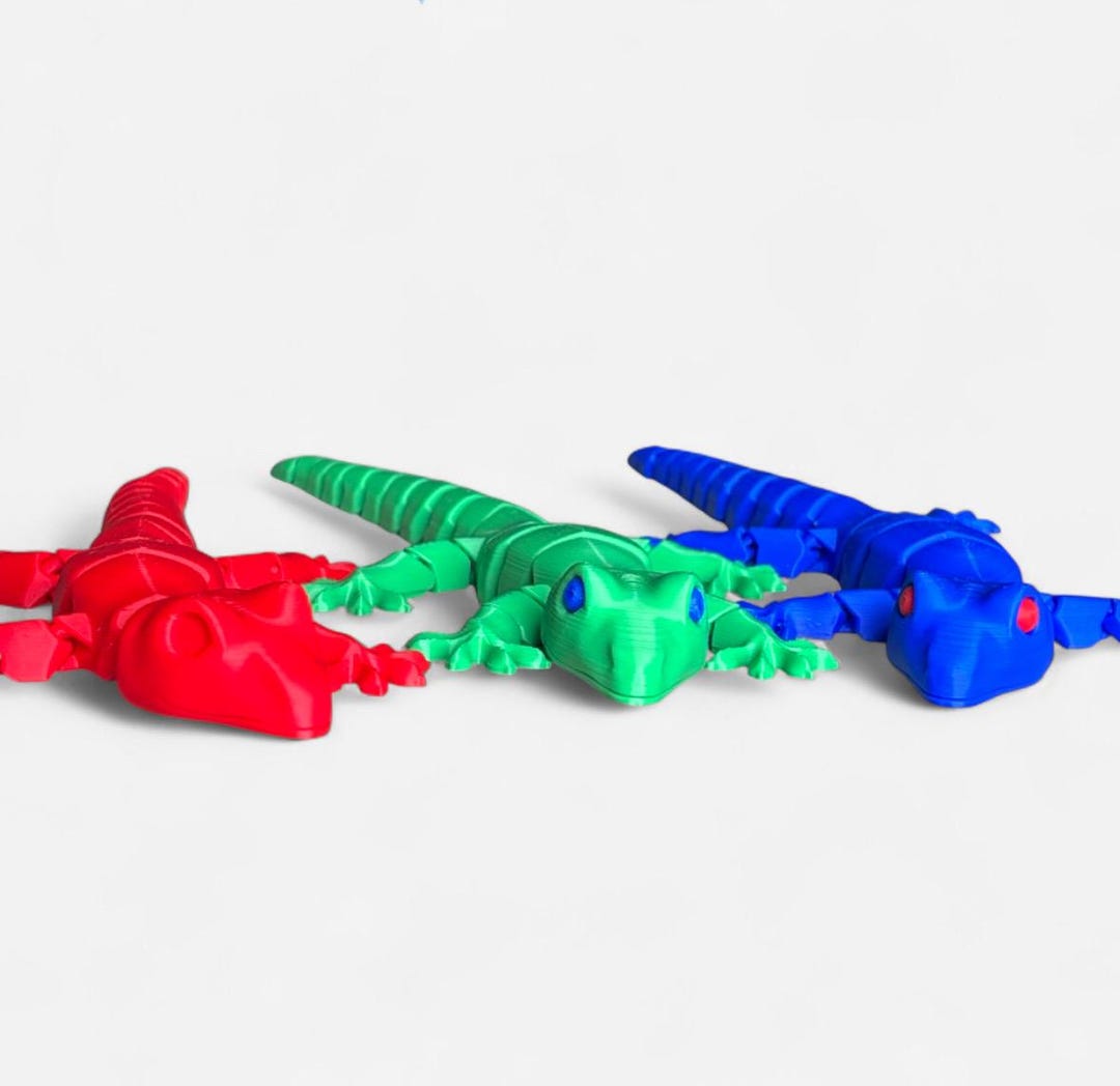 Lizard Fidget Springy Articulated 3D Printed Lizard Fidget Toy Desk Decor - Etsy