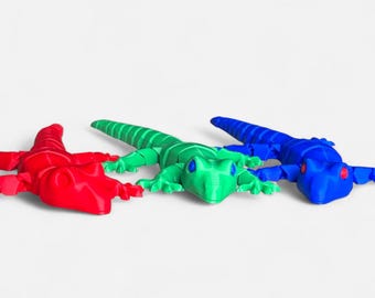 Przegubowa, drukowana w 3D zabawka Fidget w kształcie jaszczurki, dekoracja biurka