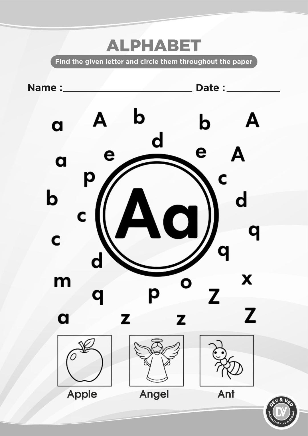 Alphabet Find & Circle Worksheet | Letter Recognition Activity - Etsy ...