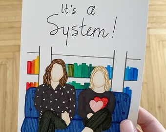 The Home Edit "It's A System" Greeting Card (HAND DRAWN and COLORED)