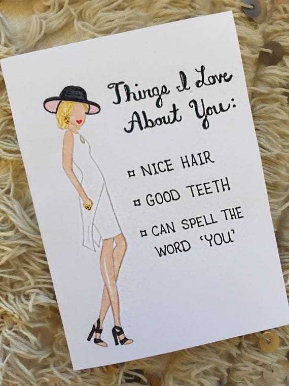 Sparkly Parent Trap Greeting Card- Meredith Blake (HAND DRAWN and COLORED)