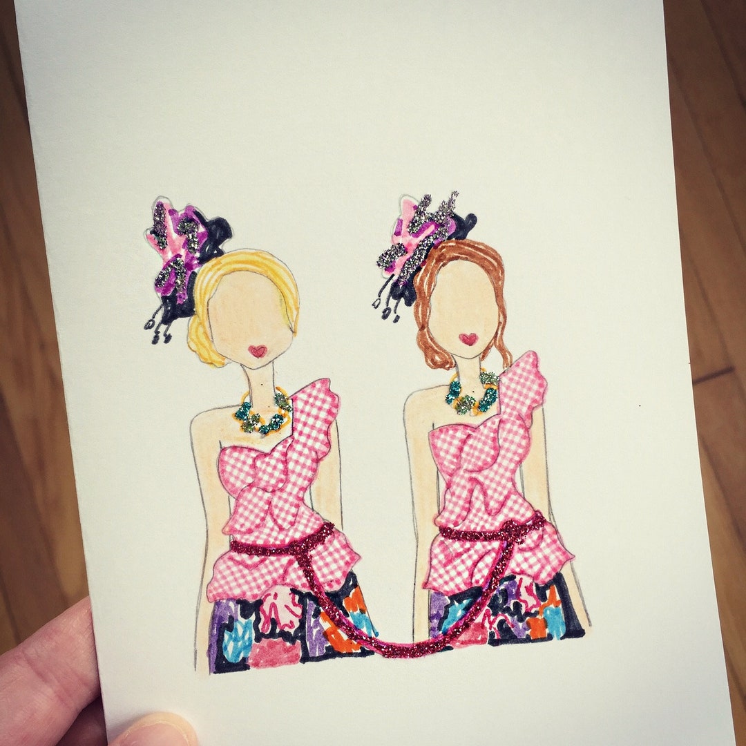 Que Represente Cette Icone Illustration De L Epreuve Pix Fuller House Kimmy et Stephanie Carte de vœux - Etsy France