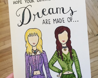 Hilary Duff “This Is What’s Dreams Are Made Of” Card (HAND DRAWN and COLORED)