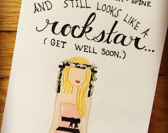Mean Girls- Get Well Card (HAND DRAWN and COLORED)