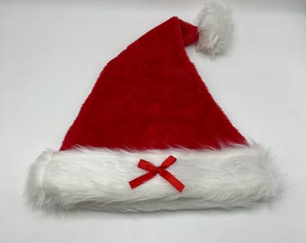 Festive Costume Red Bow Christmas Hat