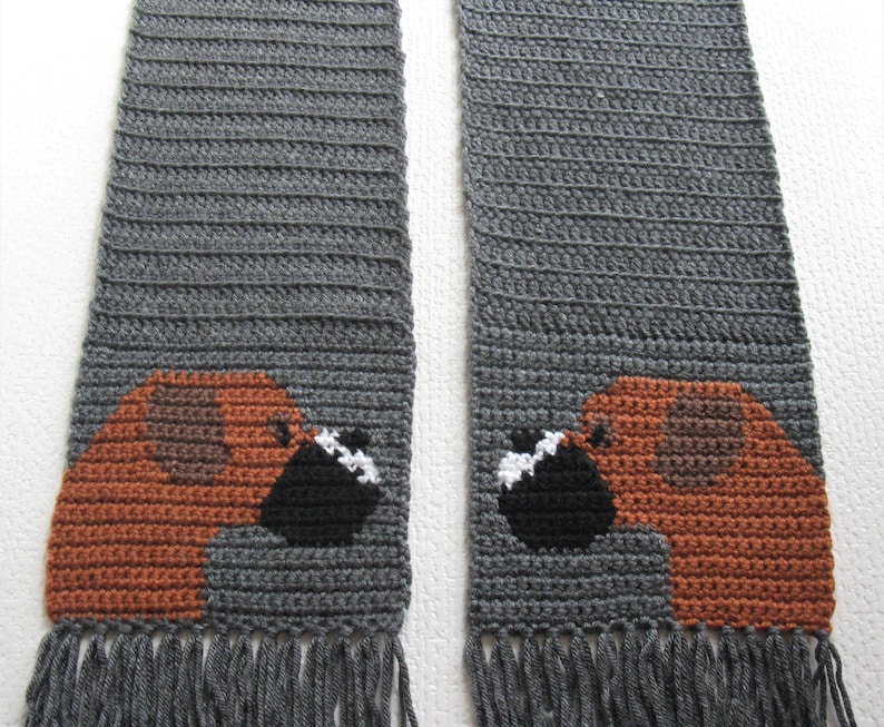 Boxer Dog Scarf Crochet Pattern. Instant Download Pdf for a Etsy