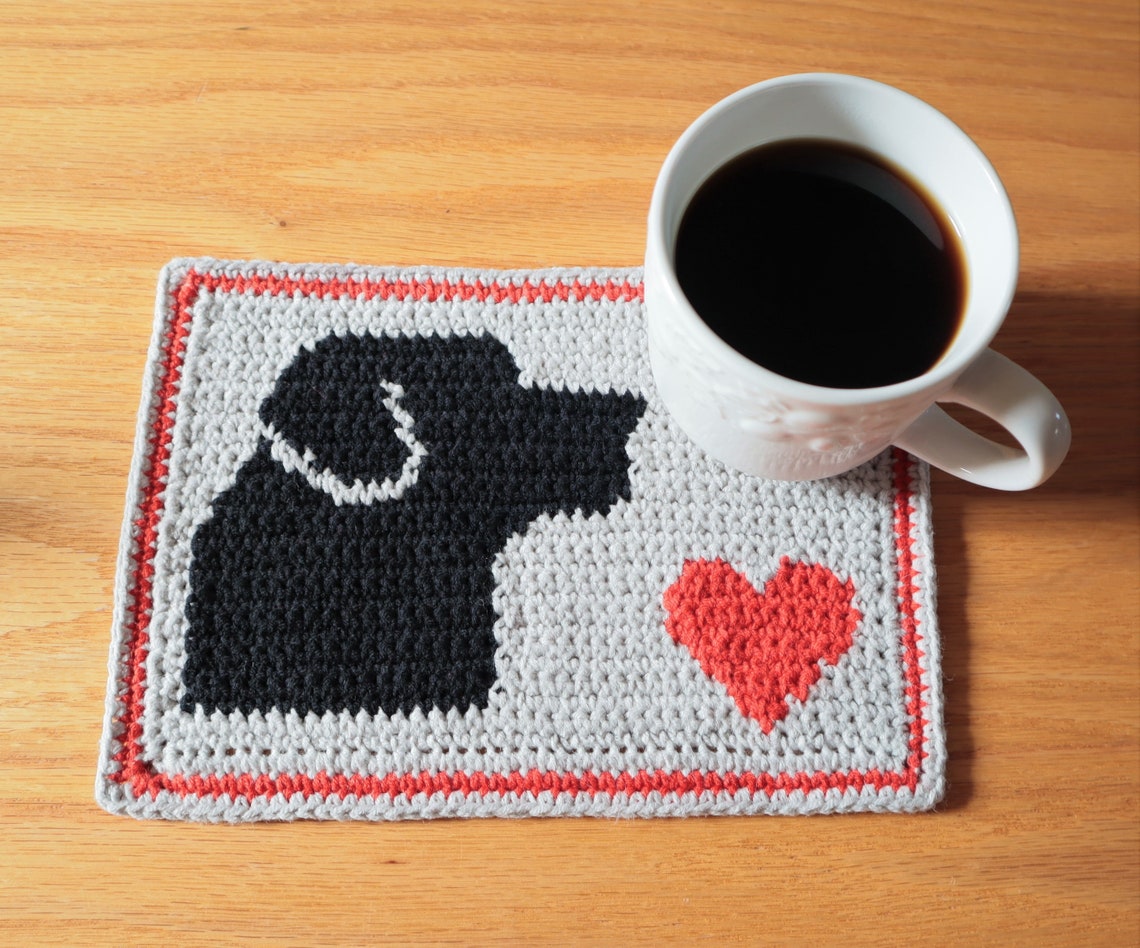 Black Lab Crochet Pattern. Instant Download Labrador Retriever Etsy