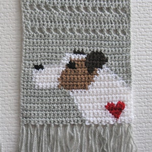 Jack Russell Terrier Crochet Pattern. DIY Scarf With Terrier - Etsy