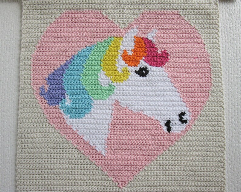 Horse Crochet Pattern: Rainbow Pony Wall Hanging (PDF Pattern) - Etsy