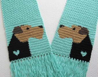 Airedale Terrier Scarf Crochet Pattern: Dog Lover Gift (PDF Pattern)