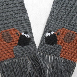 Boxer Dog scarf crochet pattern.  Instant download pdf for a DIY dog scarf.  Pet lovers crochet