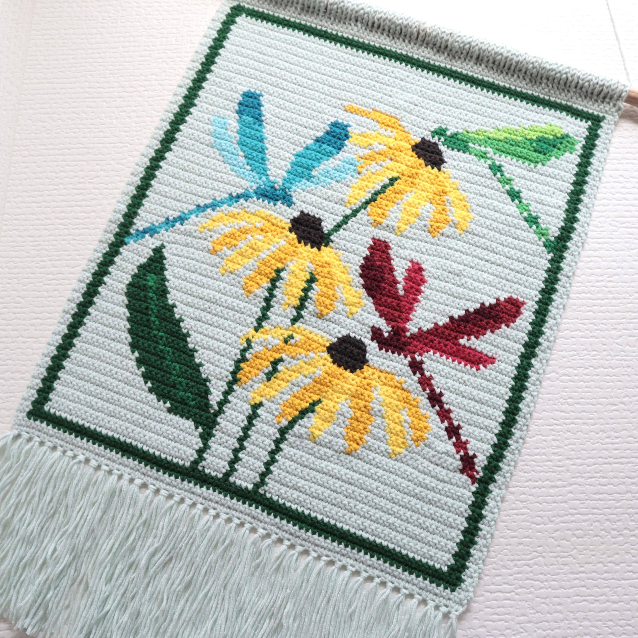 39 Dragonfly Crochet Patterns: Unlock Your Creative Potential Today! 25 Dragonfly Tapestry Crochet Pattern: Black-Eyed Susans