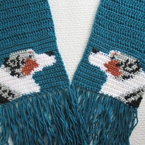 Crochet Pattern. Blue Australian shepherd scarf instant download crochet instructions.  DIY dog scarf