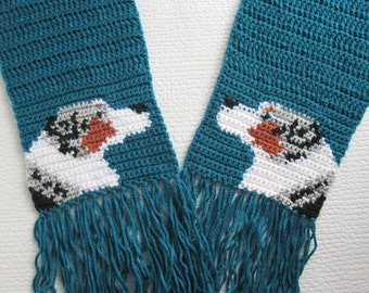 Crochet Pattern. Blue Australian shepherd scarf instant download crochet instructions.  DIY dog scarf