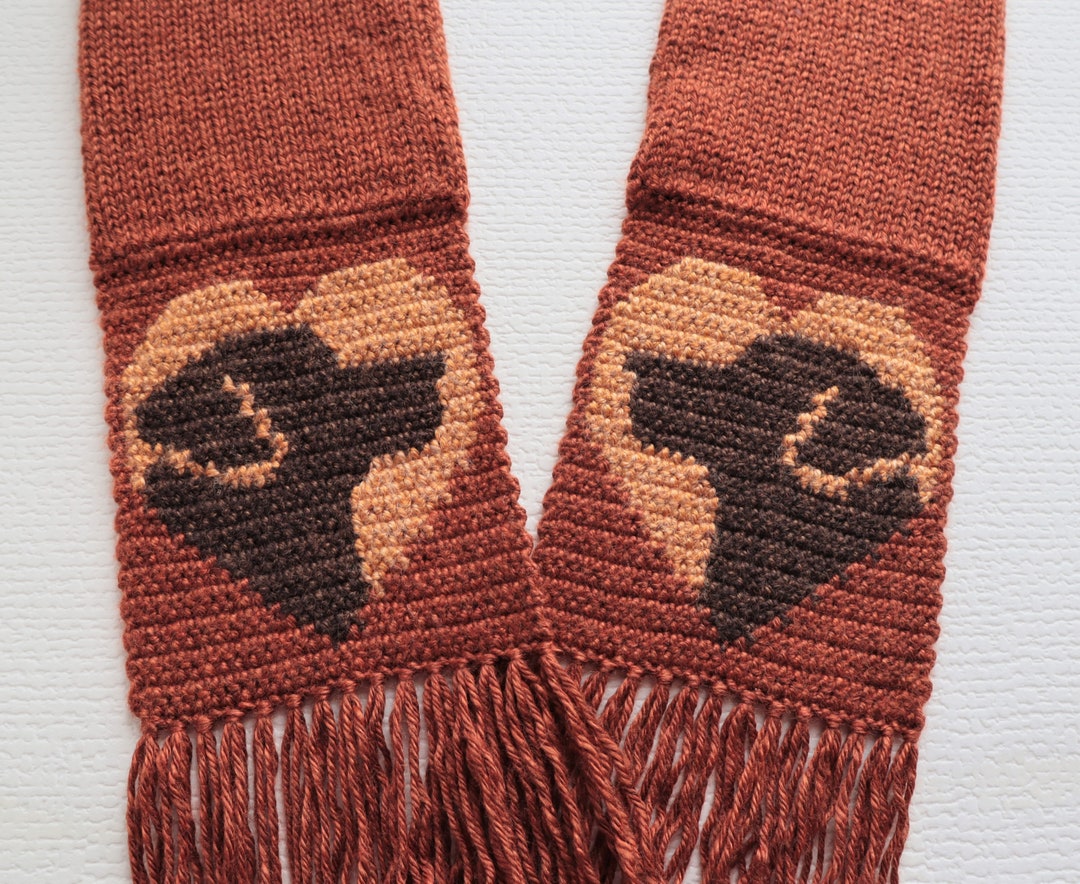 Rust Lab Dog Labrador Retriever Scarf: Handmade Knit Rust Dog Lover Gift - Etsy