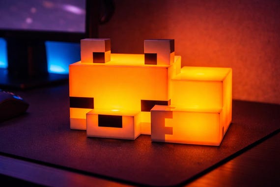 Cute Fox Night Light for Kids Playroom, Woodland Animal Nursery Lamp, Soft LED Bedside Light, Gift for Baby or Toddler