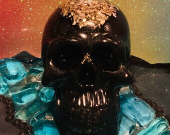Black Gold Spot Skull