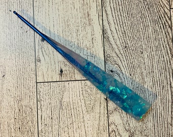 Chunky Glitter Flakes Crochet Hook