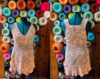 Rainbow Candy Dress Crochet Pattern (PDF Download)