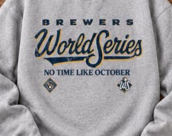 Maglietta e felpa dei Milwaukee Brewers per le World Series 2026 | Collezione ispirata al baseball, regalo per i tifosi dei Milwaukee Brewers