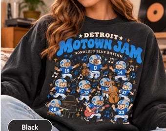 Maglietta con cartone animato dei Detroit Football che balla, felpa del Ringraziamento
