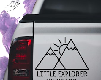 Baby Bumper Sticker | “Little Explorer on Board” | Permanent Vinyl Decal | Car Windows, Cups, Laptops