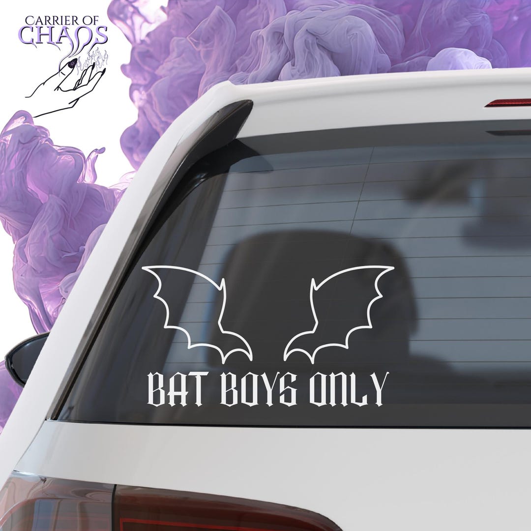 Bat Boy Sticker Book Lover Bumper Sticker | “bat Boys Only” | ACOTAR Fantasy Design ...