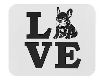 Muismat met Franse bulldog-print, schattige bureauonderlegger met Franse bulldog-print voor hondenliefhebbers