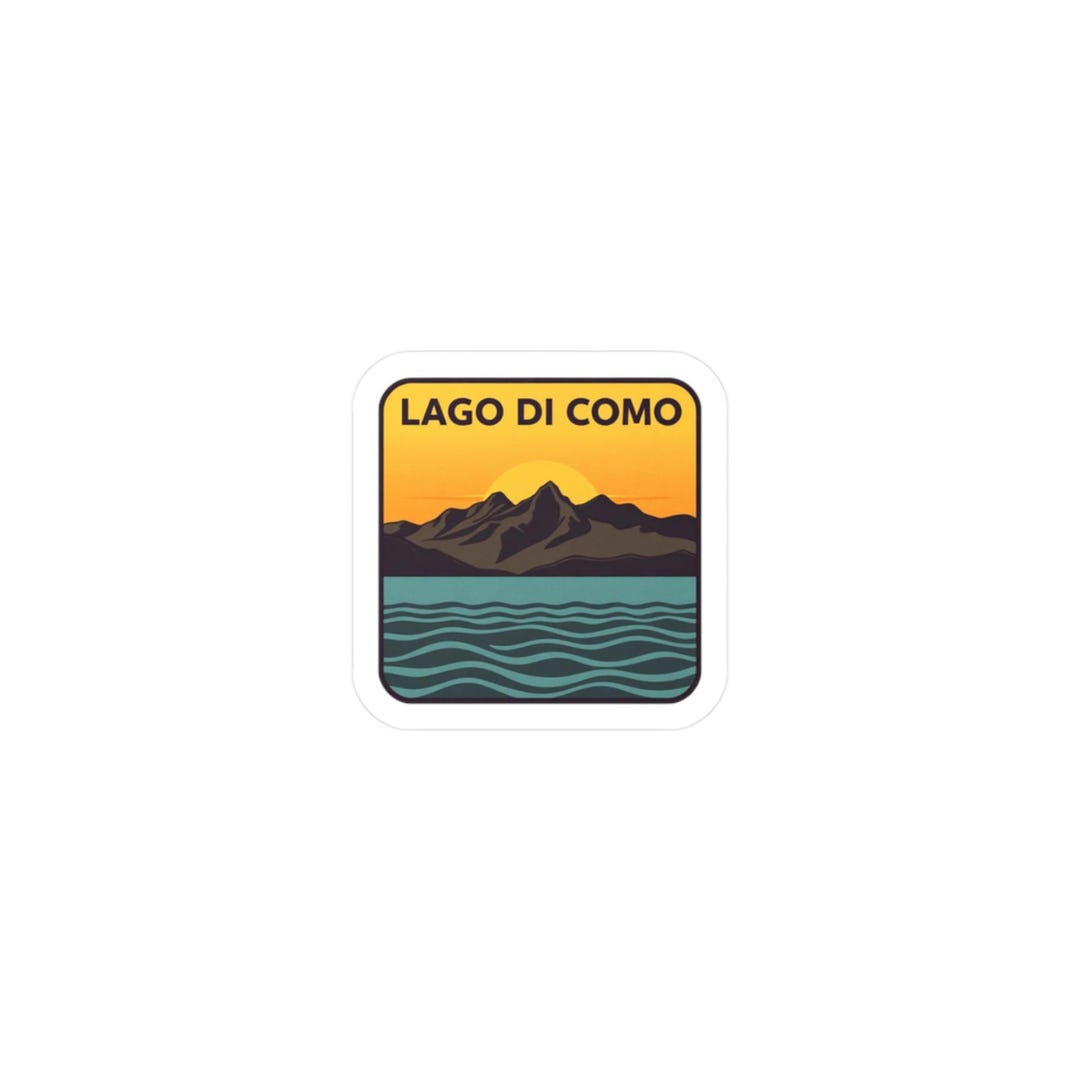 Sticker Como Jodes Lago Di Como Travel Sticker Kiss-cut Vinyl Decal | Lake Mountain Sunset ...