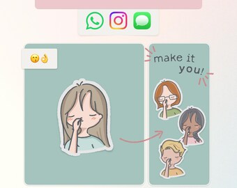 Personalisierter Kuss des Chefs animierter Aufkleber | Personalisiertes GIF (Digitaler Download)