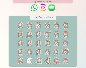 Personalisierter animierter Emoji Aufkleber | Personalisierte Chat Aufkleber (Digitaler Download)