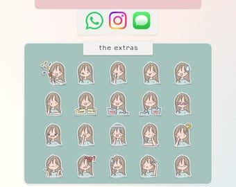 Personalisierte animierte Aufkleber | Benutzerdefinierte Chat Emotes (Digitaler Download) | Whatsapp, Instagram Stories, iMessage