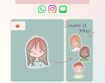 Personalisierter animierter Emoji Aufkleber | 0113 | Whatsapp, iMessage, Instagram | Personalisierte Chat Aufkleber (Digitaler Download)