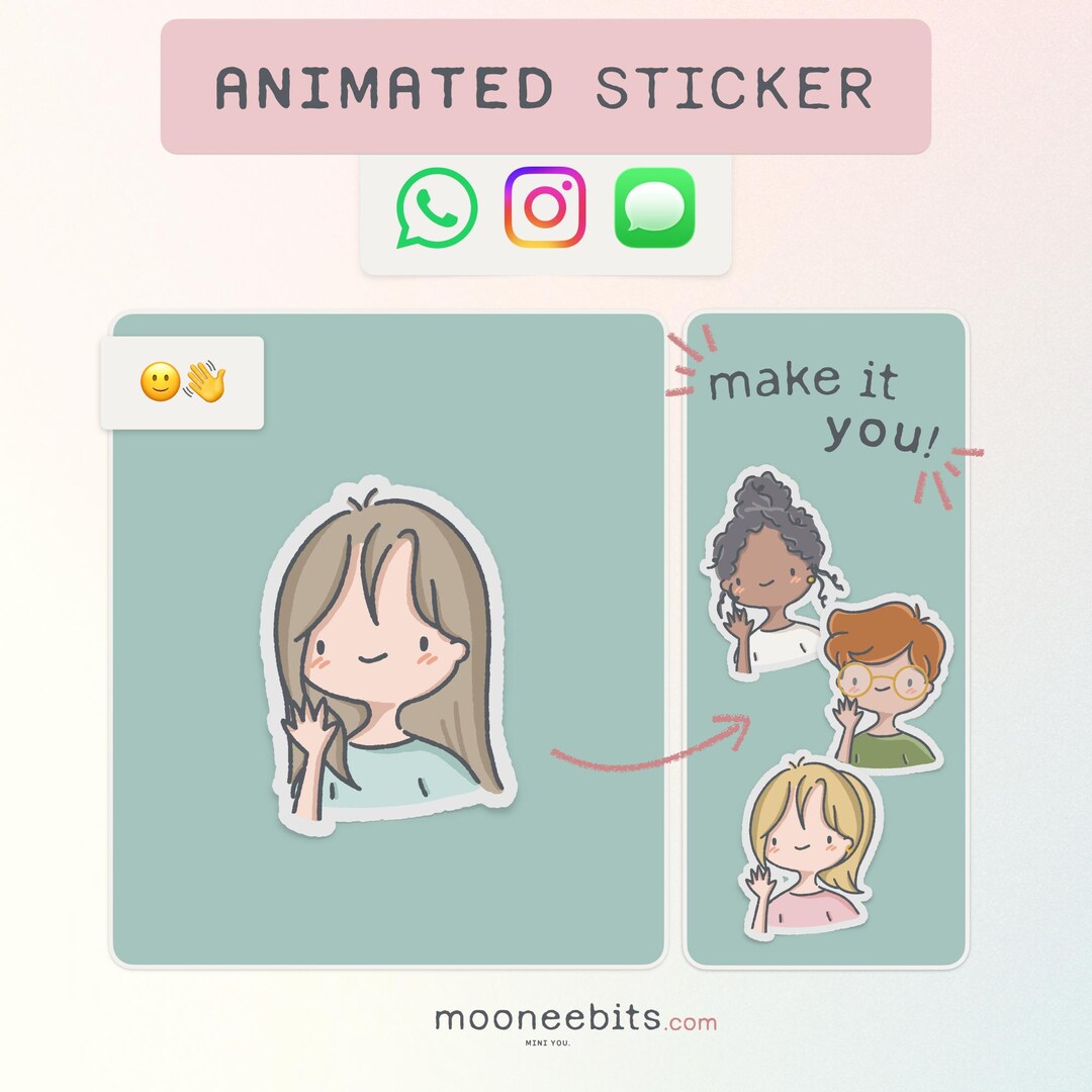 Custom Animated Chat Sticker | 0101 | Personalised Avatar GIF (digital ...