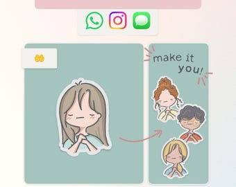 Personalisierter animierter Emoji Aufkleber | 0107 | Whatsapp, iMessage, Instagram | Personalisiertes GIF (Digitaler Download)