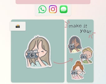 Personalisierter Foto Moment Animierter Aufkleber | Benutzerdefinierte Instagram Chat Aufkleber (Digitaler Download) | Auf Wunsch auch