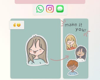 Personalisierter animierter Aufkleber | Personalisierte Chat Aufkleber (Digitaler Download)