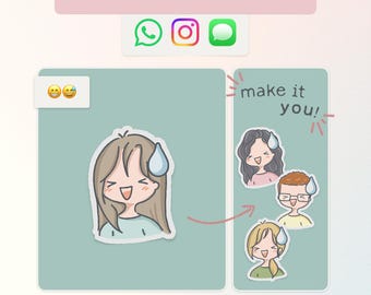 Personalisierter animierter Aufkleber | Personalisiertes GIF, Whatsapp, iMessage (Digitaler Download)