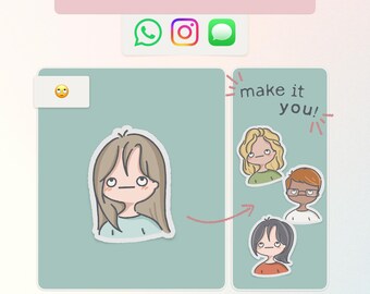 Personalisierter animierter Emoji Aufkleber | 0220 | Whatsapp, iMessage, Instagram | Personalisierter GIF-Avatar (Digitaler Download)