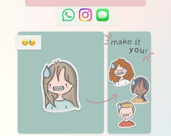 Benutzerdefinierte animierte Emoji | 0218 | Personalisierte GIF Aufkleber (Digitaler Download) | Whatsapp iMessage Instagram