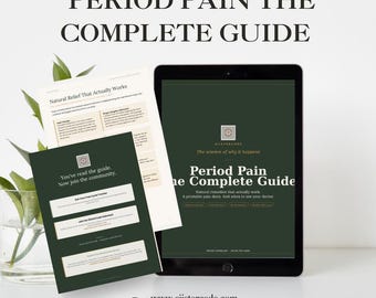 Guía para el alivio del dolor menstrual / Remedios naturales, registro de síntomas y diario del dolor (PDF)