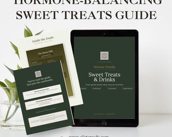 Guía de postres para el equilibrio hormonal / Sincronización del ciclo menstrual, recetas para el síndrome de ovario poliquístico y el síndrome premenstrual (descarga digital)