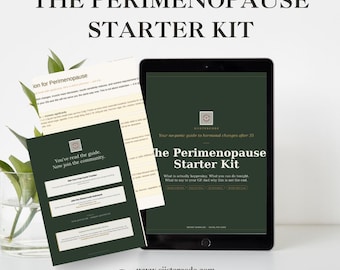 Guía sobre la perimenopausia en PDF / Equilibrio hormonal, registro de síntomas (descarga digital)