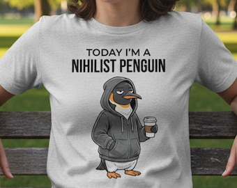 Nihilistische pinguïn PNG SVG – grappig maar waarom pinguïn meme ontwerp, sarcastisch shirt afdrukbaar, trendy bewerkbare digitale download