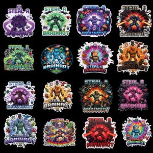 Pakiet 20 PNG „Ukradnij Brainrot” – włoski pakiet PNG z memami Brainrot, zabawna grafika Roblox Brainrot, modny projekt koszulki z memem, wirusowe cliparty