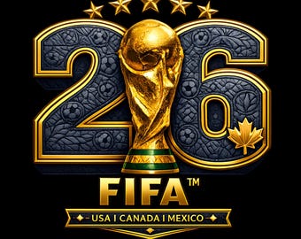 Wereldbeker 2026 trofee PNG SVG | Clipart voetbalsublimatie, voetbalshirtontwerp, digitale download, 4 bestandsindelingen
